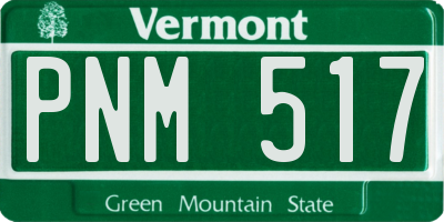 VT license plate PNM517