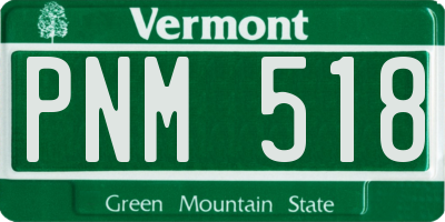 VT license plate PNM518