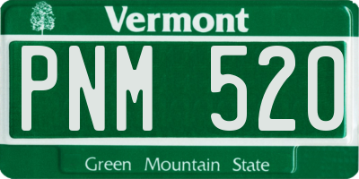 VT license plate PNM520