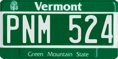 VT license plate PNM524