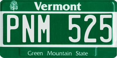 VT license plate PNM525