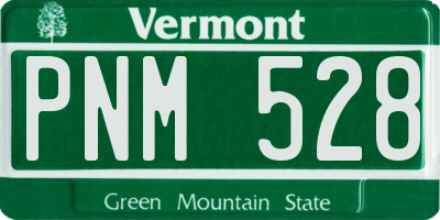 VT license plate PNM528