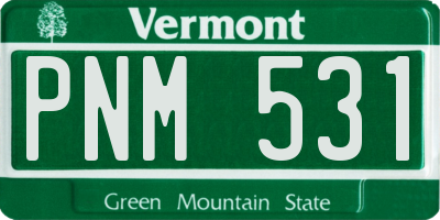 VT license plate PNM531