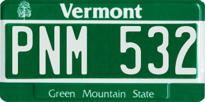 VT license plate PNM532