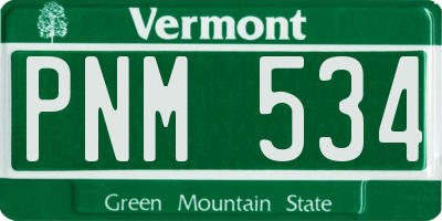 VT license plate PNM534