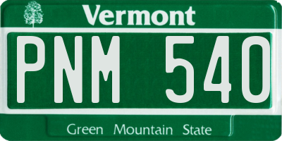 VT license plate PNM540