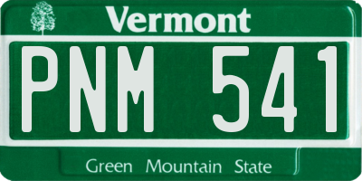 VT license plate PNM541