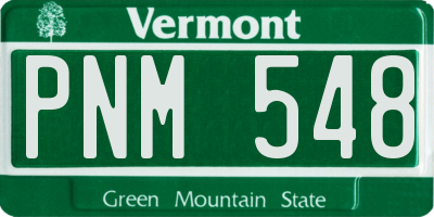VT license plate PNM548