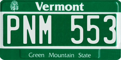 VT license plate PNM553