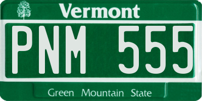 VT license plate PNM555
