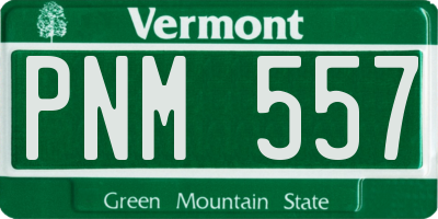 VT license plate PNM557