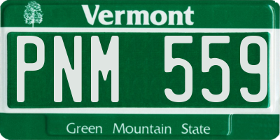 VT license plate PNM559