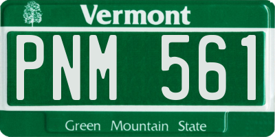 VT license plate PNM561