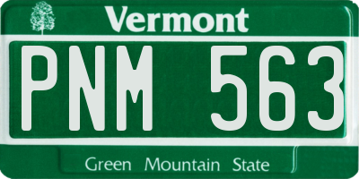 VT license plate PNM563