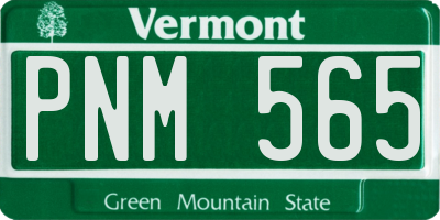 VT license plate PNM565