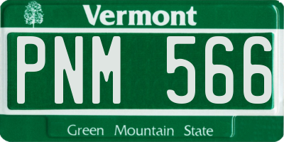 VT license plate PNM566