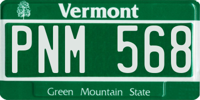 VT license plate PNM568
