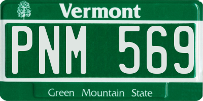 VT license plate PNM569