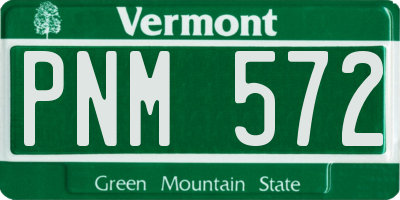 VT license plate PNM572