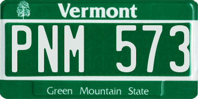 VT license plate PNM573