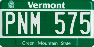 VT license plate PNM575