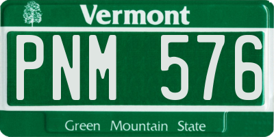VT license plate PNM576