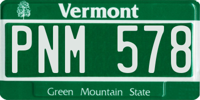 VT license plate PNM578