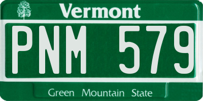 VT license plate PNM579
