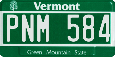 VT license plate PNM584