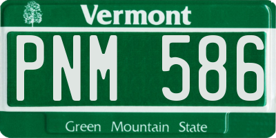 VT license plate PNM586