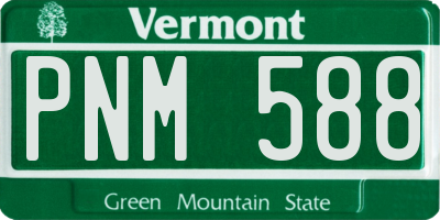 VT license plate PNM588