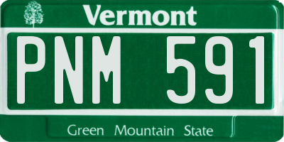 VT license plate PNM591