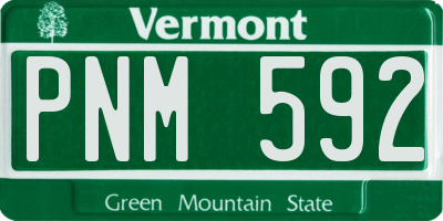 VT license plate PNM592