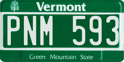 VT license plate PNM593