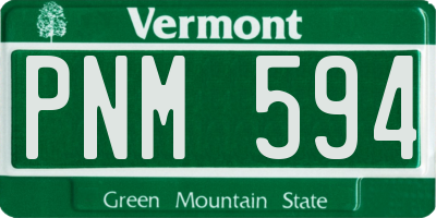 VT license plate PNM594