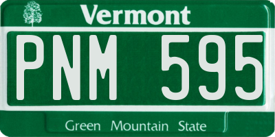 VT license plate PNM595