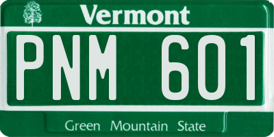 VT license plate PNM601