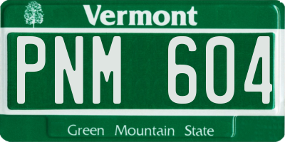VT license plate PNM604