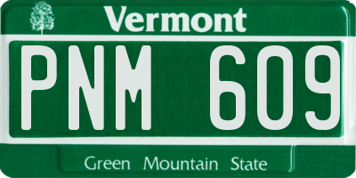 VT license plate PNM609