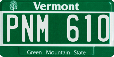 VT license plate PNM610