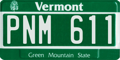 VT license plate PNM611