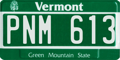VT license plate PNM613