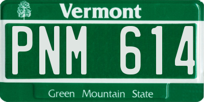 VT license plate PNM614