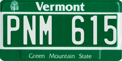 VT license plate PNM615