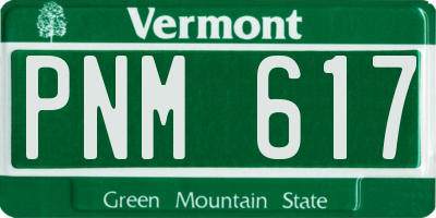 VT license plate PNM617