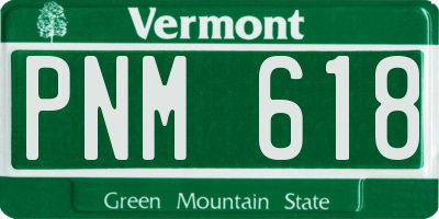 VT license plate PNM618