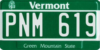 VT license plate PNM619