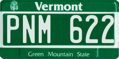 VT license plate PNM622