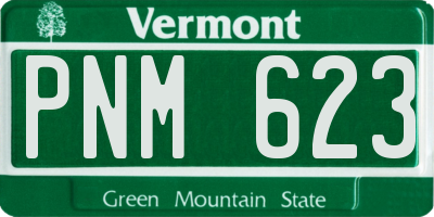 VT license plate PNM623