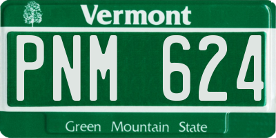 VT license plate PNM624